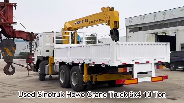 Used Sinotruk 6x4 Howo Crane Truck 10 Ton Boom Truck for Sale
