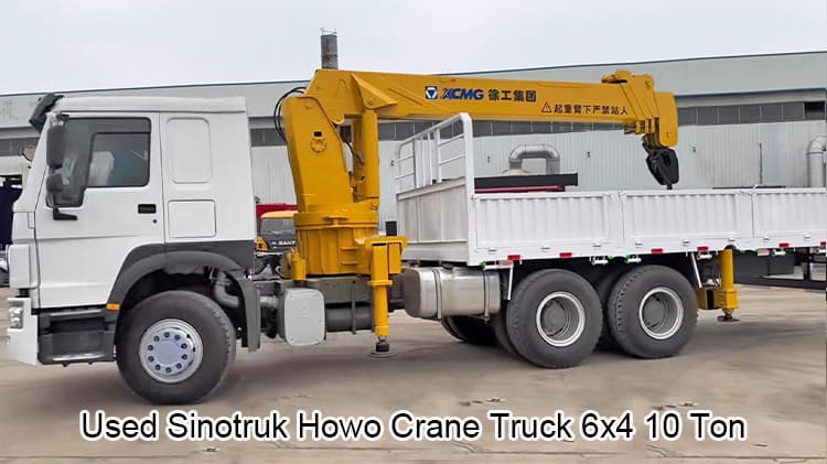 Used Sinotruk 6x4 Howo Crane Truck 10 Ton Boom Truck for Sale