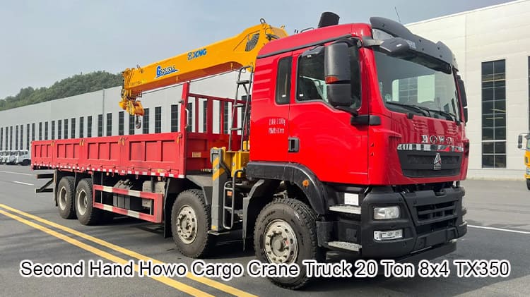 Second Hand Howo Cargo Crane Truck 20 Ton Boom Truck for Sale