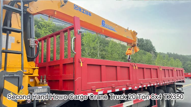 Second Hand Howo Cargo Crane Truck 20 Ton Boom Truck for Sale