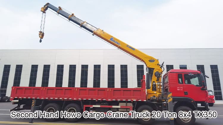 Second Hand Howo Cargo Crane Truck 20 Ton Boom Truck for Sale