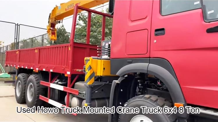 Used Howo 8 Ton Truck Mounted Crane Loader Truck 6x4 for sale in Angola