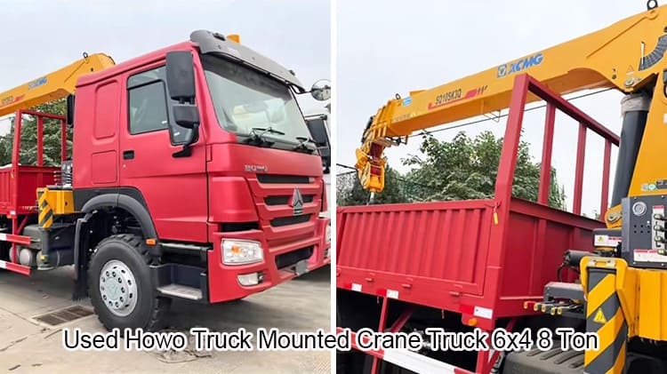 Used Howo 8 Ton Truck Mounted Crane Loader Truck 6x4 for sale in Angola