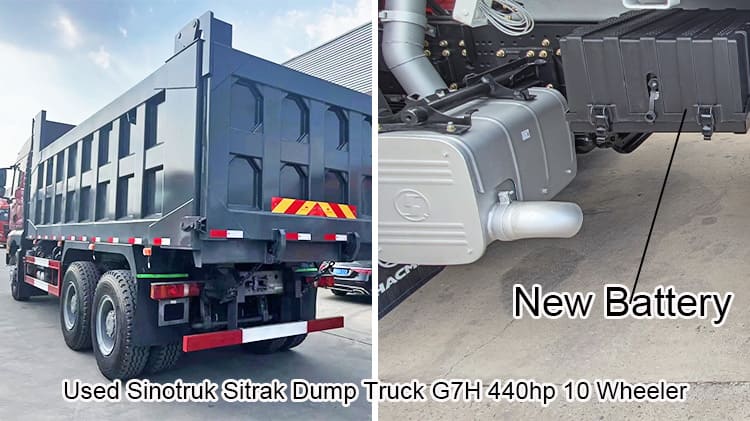 Old Sinotruk Sitrak Dump Trucks G7H 440hp 10 Wheeler for Sale
