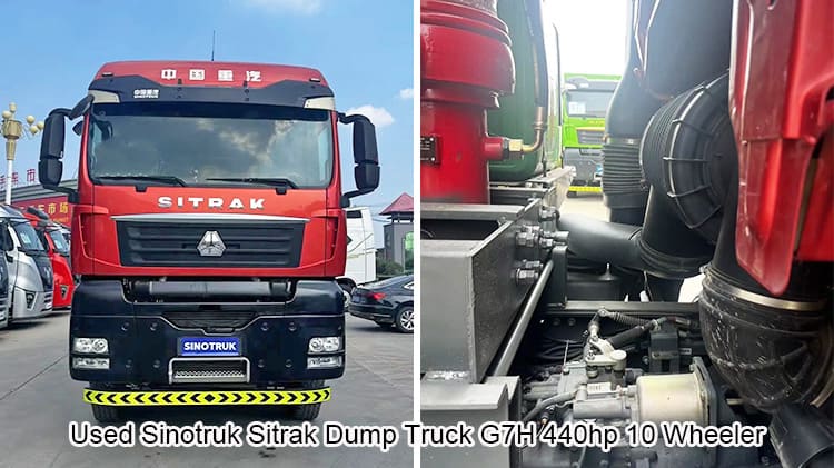 Old Sinotruk Sitrak Dump Trucks G7H 440hp 10 Wheeler for Sale