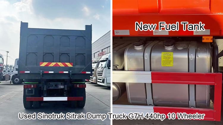 Old Sinotruk Sitrak Dump Trucks G7H 440hp 10 Wheeler for Sale