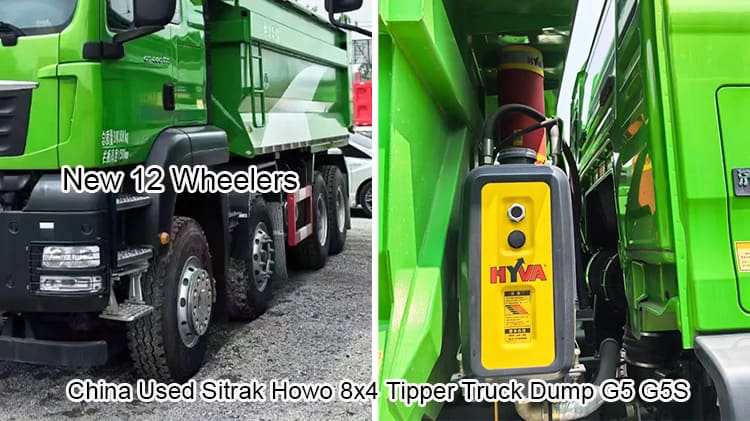 China Used Sitrak Howo 8x4 Tipper Truck Dump G5 G5S for Sale