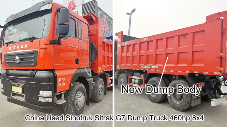 Used Sinotruk Sitrak G7 Dump Truck 460hp 8x4 Sale in Nigeria