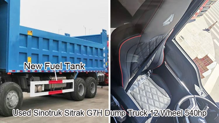 Used Sinotruk Sitrak G7H Dump Truck 12 Wheel Tipper 540hp in China 