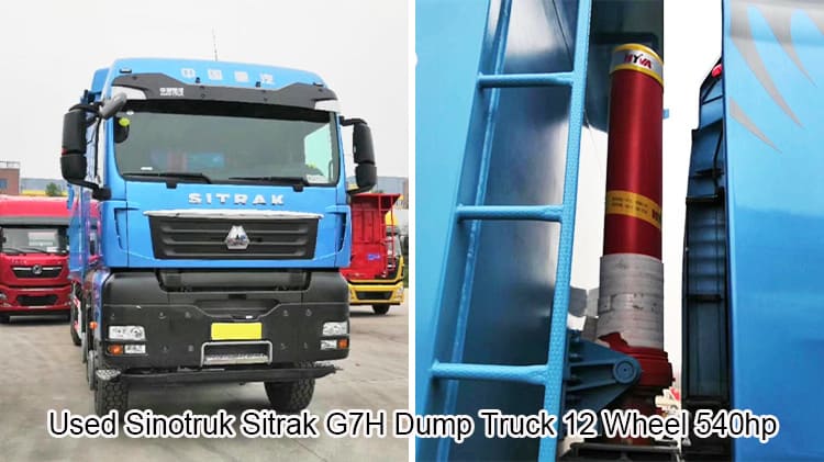 Used Sinotruk Sitrak G7H Dump Truck 12 Wheel Tipper 540hp in China 