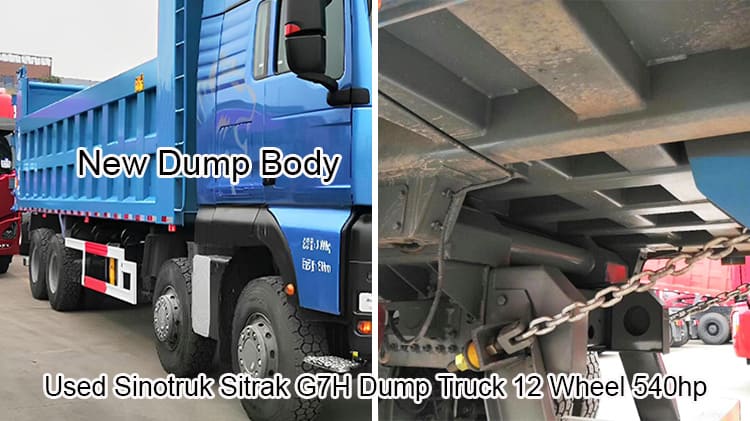 Used Sinotruk Sitrak G7H Dump Truck 12 Wheel Tipper 540hp in China 