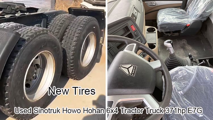 Used Sinotruk Howo Hohan 6x4 Tractor Truck 371hp E7G for Sale