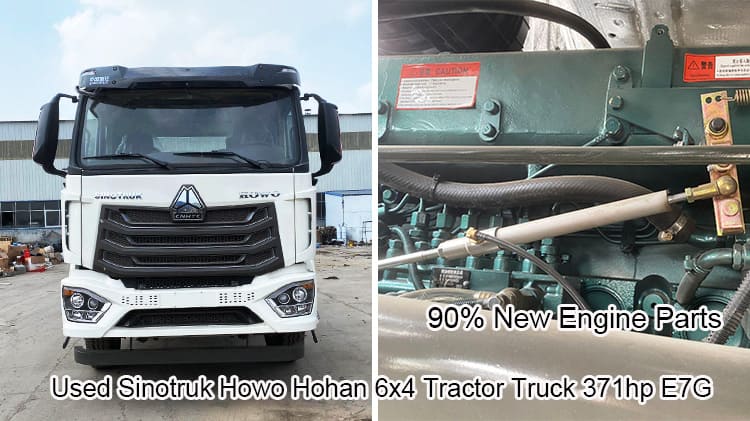 Used Sinotruk Howo Hohan 6x4 Tractor Truck 371hp E7G for Sale