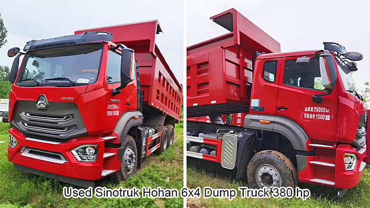 Sinotruk 6x4 Dump Truck Hohan 380 hp 2nd Hand Sale in Guyana
