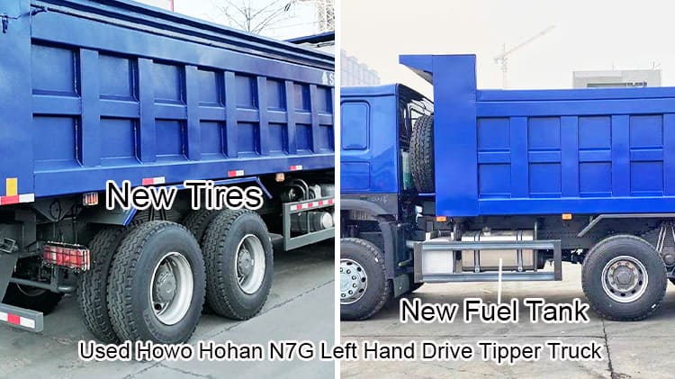 Used Howo Hohan N7G Left Hand Drive Tipper Truck for Sale