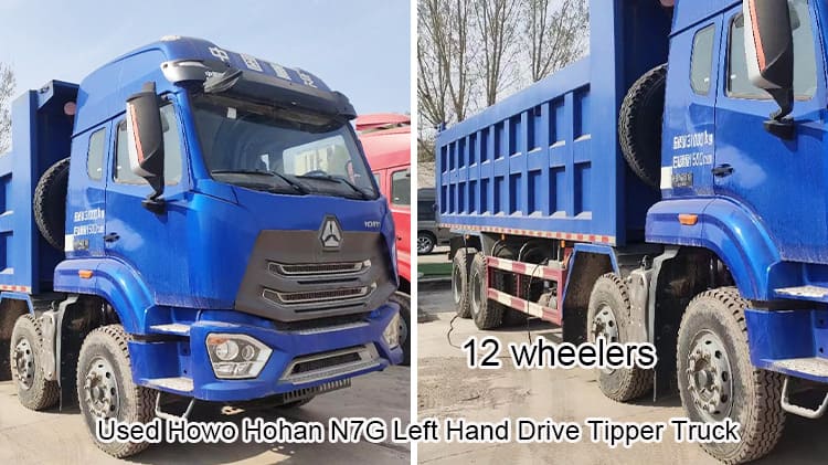 Used Howo Hohan N7G Left Hand Drive Tipper Truck for Sale