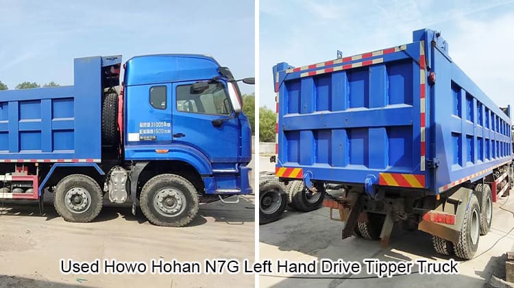 Used Howo Hohan N7G Left Hand Drive Tipper Truck for Sale