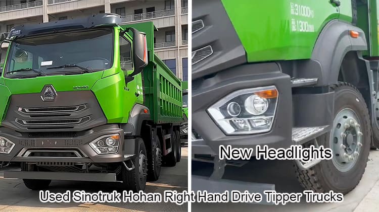 Used Sinotruk Hohan Right Hand Drive Tipper Trucks in Ghana