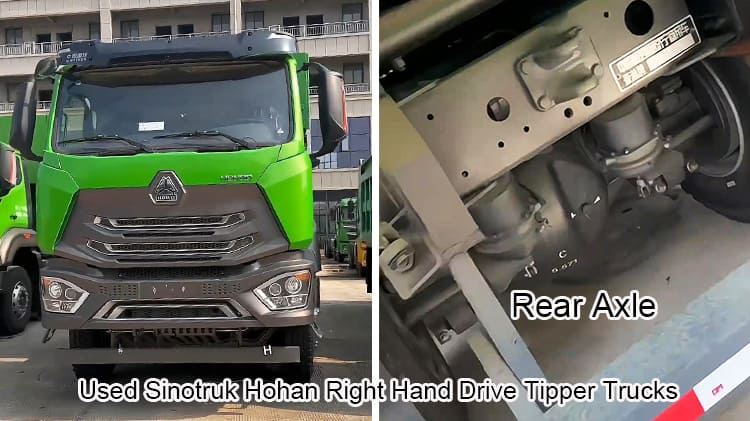 Used Sinotruk Hohan Right Hand Drive Tipper Trucks in Ghana