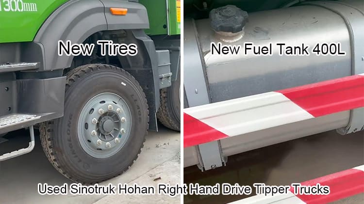 Used Sinotruk Hohan Right Hand Drive Tipper Trucks in Ghana