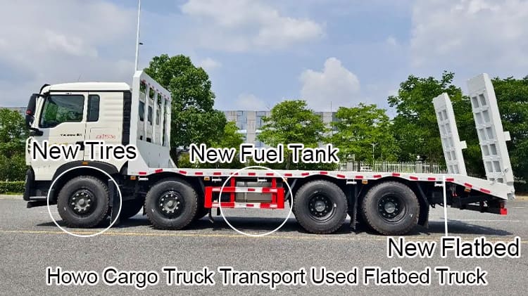 Howo Cargo Truck Transport Used Flatbed Trucks for Sale