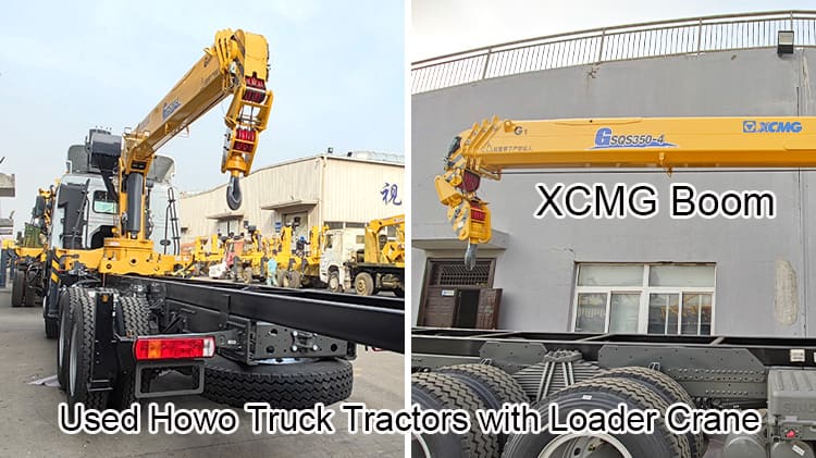Used Howo Truck Tractors with Loader Crane for Sale in China