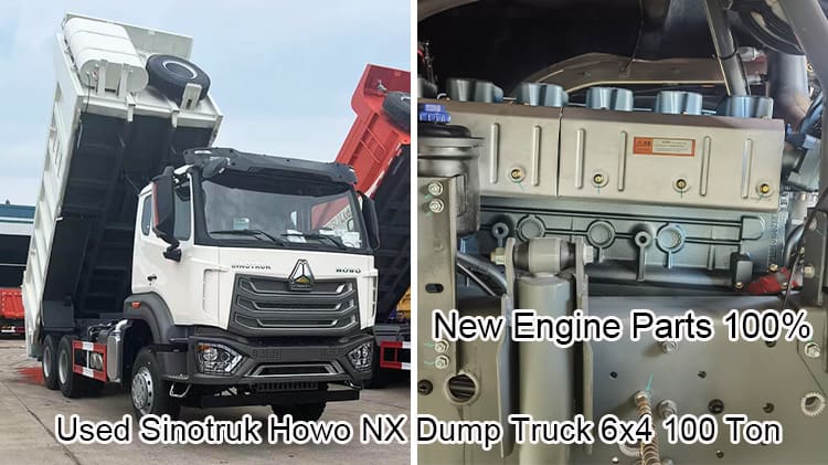 Used Sinotruk Howo NX Dump Truck 6x4 100 Ton for Ethiopia