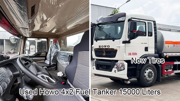 Used Howo 4x2 Fuel Tanker 15000 Liters Oil Tanker Truck in China