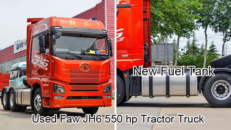Faw JH6 550 hp Used Tractor Truck 6x4 AMT to Tanzania