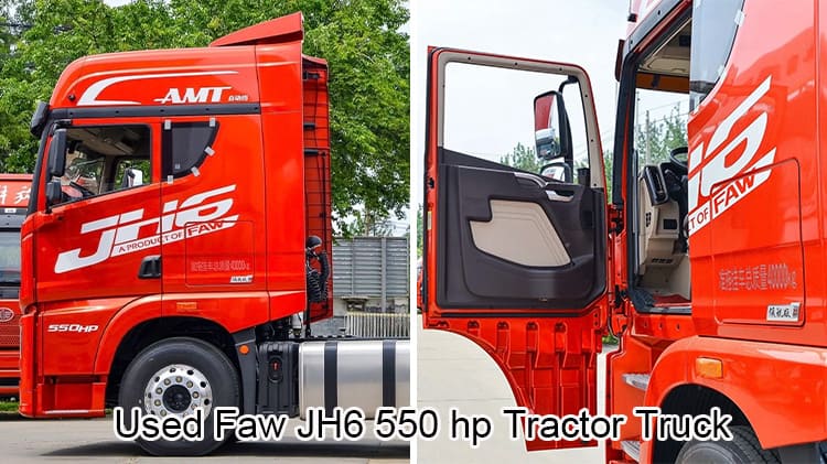 Faw JH6 550 hp Used Tractor Truck 6x4 AMT to Tanzania