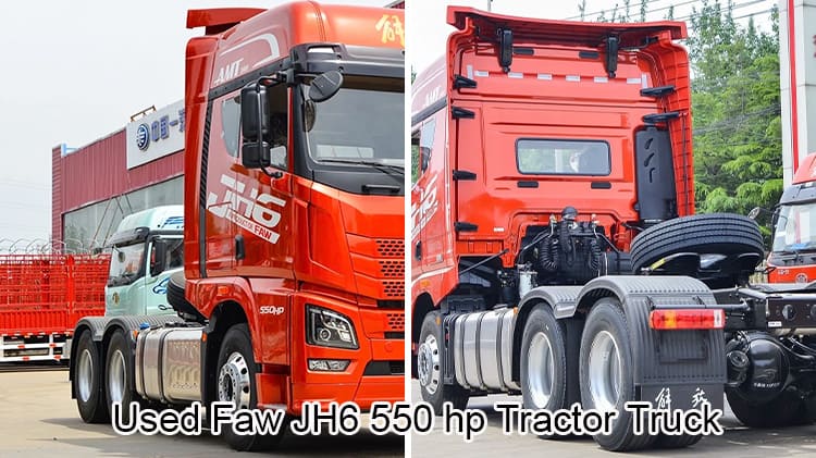 Faw JH6 550 hp Used Tractor Truck 6x4 AMT to Tanzania