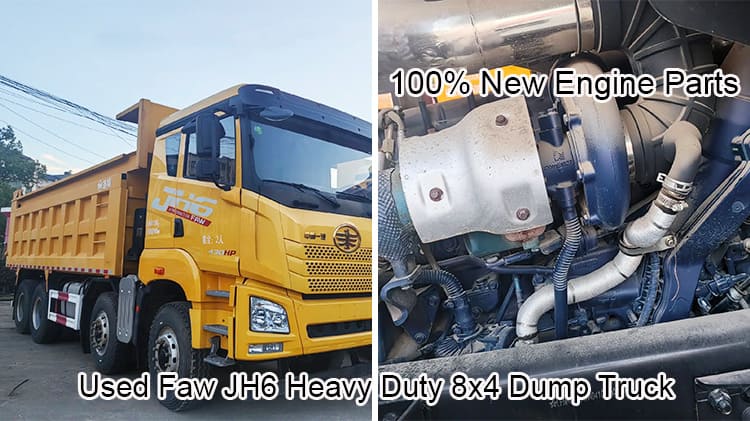Used Faw JH6 Heavy Duty 8x4 Dump Truck Price in Mali