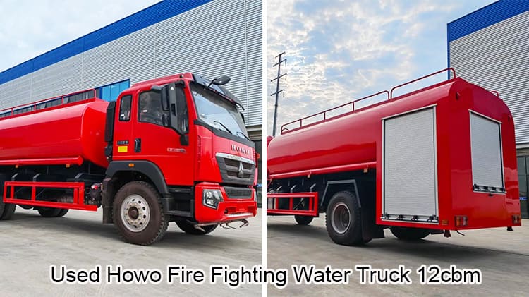 Used Sino Howo Fire Fighting Water Truck 12cbm Price in Rwanda