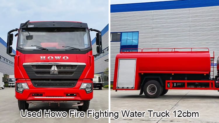 Used Sino Howo Fire Fighting Water Truck 12cbm Price in Rwanda