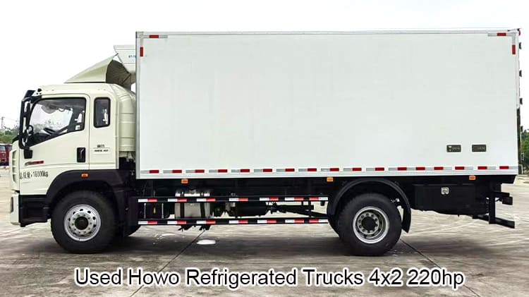 Used Howo Refrigerated Trucks 4x2 220hp to Ghana at Low Price