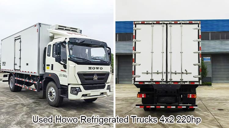 Used Howo Refrigerated Trucks 4x2 220hp to Ghana at Low Price
