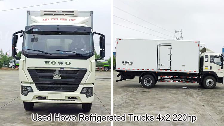 Used Howo Refrigerated Trucks 4x2 220hp to Ghana at Low Price