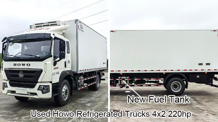 Used Howo Refrigerated Trucks 4x2 220hp to Ghana at Low Price