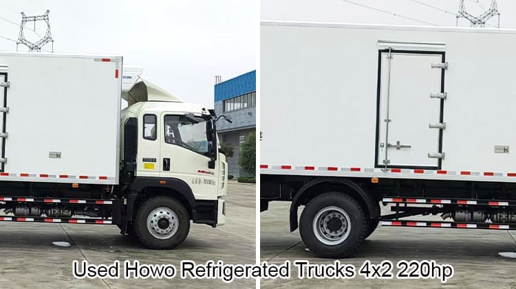 Used Howo Refrigerated Trucks 4x2 220hp to Ghana at Low Price