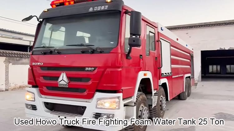 Used Howo Truck Fire Fighting Foam Water Tank 25 Ton in China