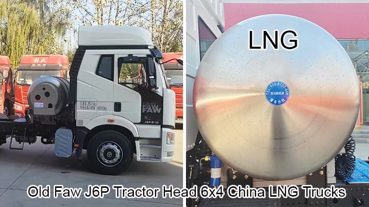 Old Faw J6P Tractor Head 6x4 China LNG Trucks at Low Price