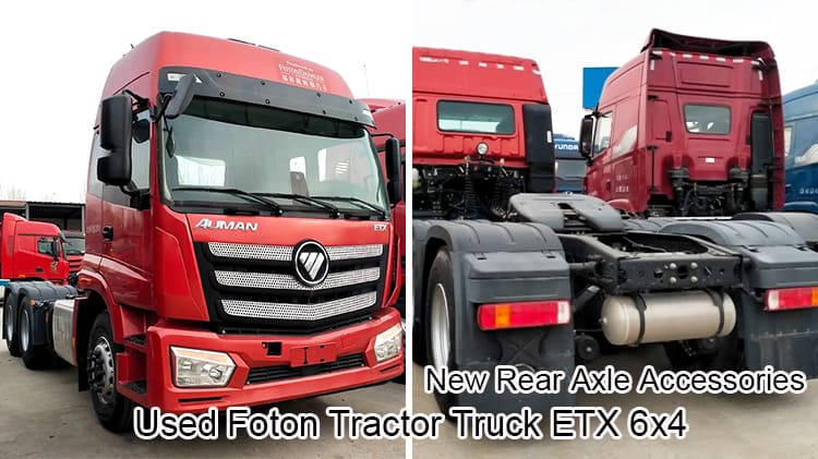 China Tractor Foton Auman ETX Truck Head 6x4 Second Hand