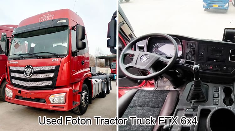 China Tractor Foton Auman ETX Truck Head 6x4 Second Hand