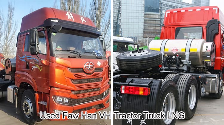 Used Faw 460 LNG Tractor Truck Han VH 10 Wheeler for Sale