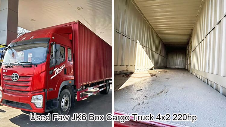Used Faw JK6 Cargo Truck 42 220hp Box Truck