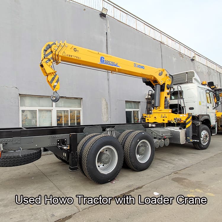 Used Howo Truck Tractors with Loader Crane 6x4