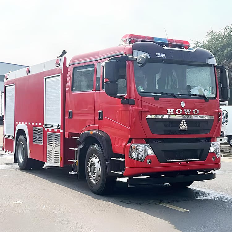 4x2 Used Howo Fire Truck Water Tank TX 350