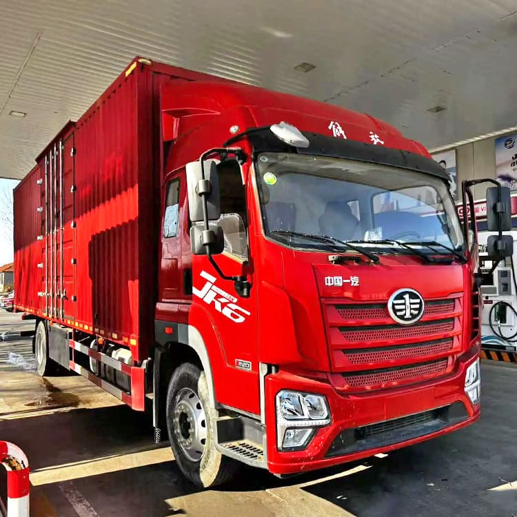 Used Faw JK6 Cargo Truck 4*2 220hp Box Truck