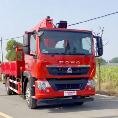Used Howo 4x2 Heavy Duty Truck Crane 8 Ton Boom Truck