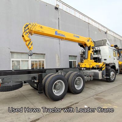 Used Howo Truck Tractors with Loader Crane 6x4